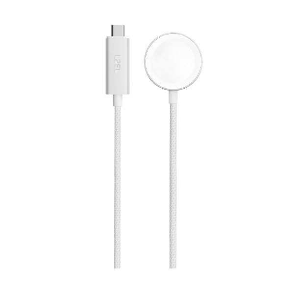 LZEL Celeris Powerdock Fabric Braided USB-C To Apple Watch Cable 1.5m | White LZEL Celeris Powerdock Fabric Braided USB-C To Apple Watch Cable 1.5m | White